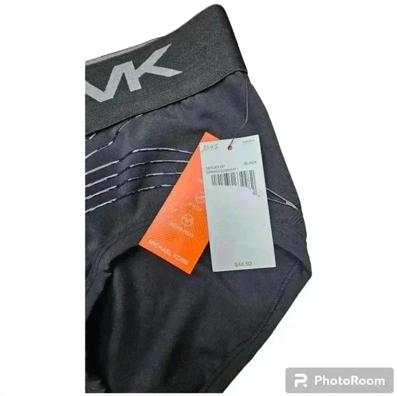 MICHAEL KORS MK PINNACLE LIFT BRIEFS BLACK # S81L001131 SIZE XL NWT - Picture 5 of 8
